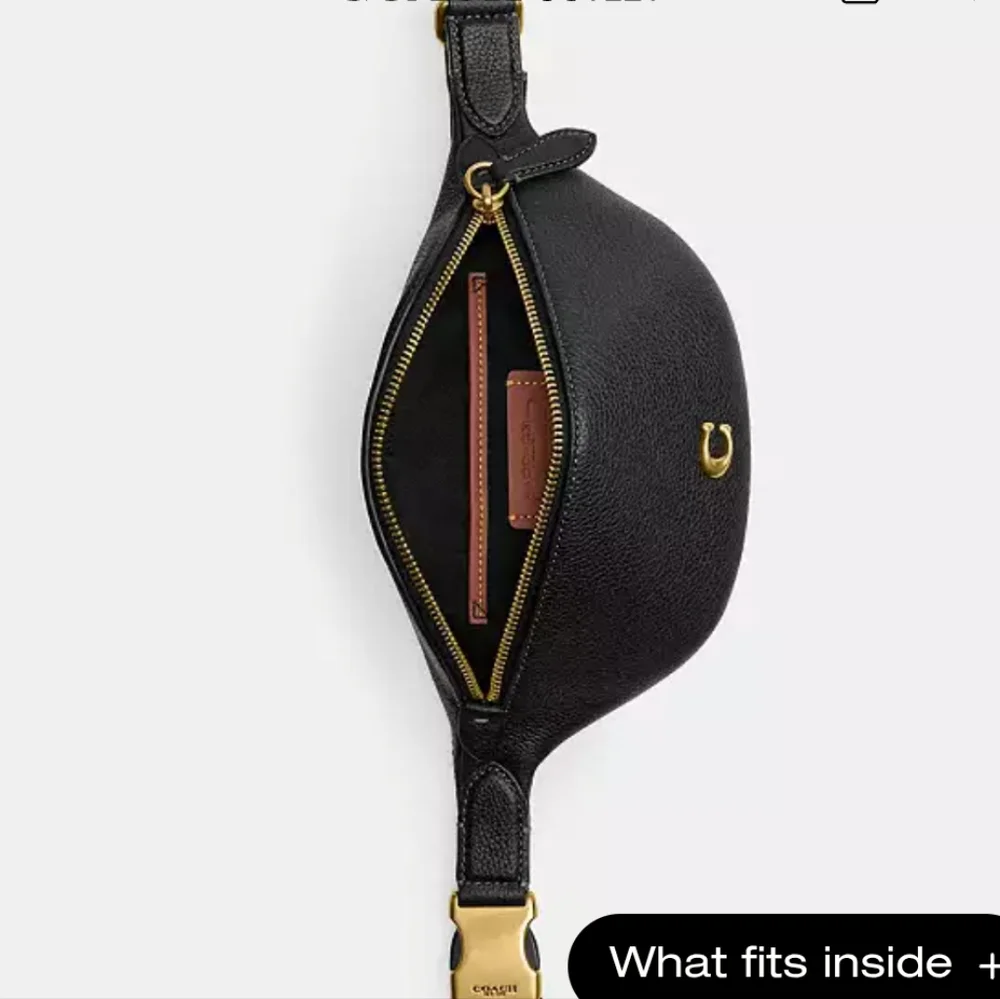 New! Essential Black Leather Belt Bag #CR507 - Picture 3 of 9